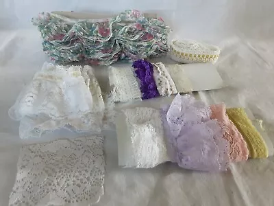 12 Miscellaneous Pieces Of Lace Trim▪︎▪︎Craft Accents!! • $3