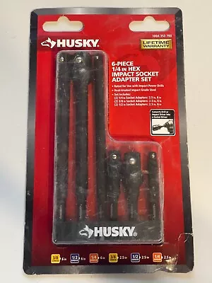 HUSKY 1/4  Hex Impact Socket Adapter Set (6-Piece) • $18