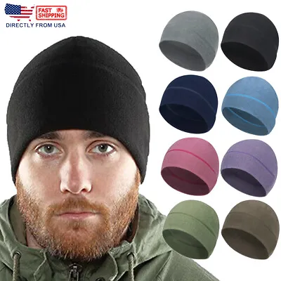 Military Polar Fleece Beanie Watch Cap Cold Weather Skull Warm Winter Hat Ski • $7.98