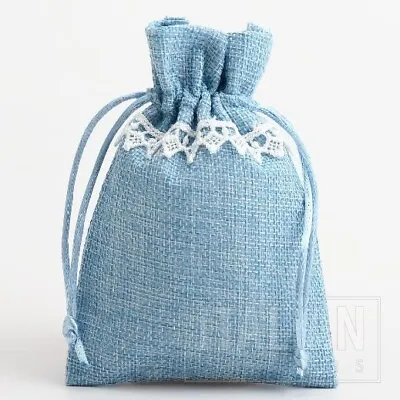 Drawstring Favour Bags. Wedding Christmas Hessian Linen Fabric Gift Bag Pouch • £6.99