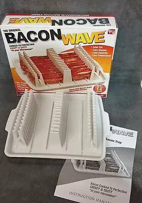 Emson Original Bacon Wave Microwave Bacon Tray 14 Slices As Seen On TV   • $12