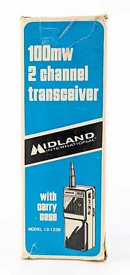 Vintage Midland Transceiver Radio 100mw 2 Channel 13-123B - NEW - TESTED!!! • $39.97