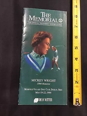 1994 The Memorial Official TV Guide Mickey Wright Honoree Muirfield Village Golf • $9.99