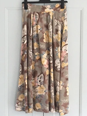£6.99 • Buy TRULY VINTAGE SKIRT SIZE 12 1960s PICTURE PRINT