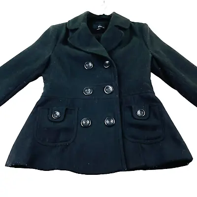 Forever 21 Xai Jacket Coat Women’s Sz S/P Black Peacoat Double Breasted • $9.95