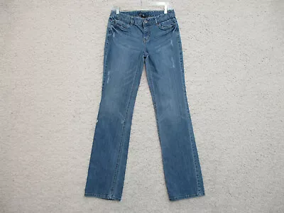 Mossimo Jeans 8L Womens Regular Size Blue Denim Boot Cut Curvy Fit Casual Logo • $7.65