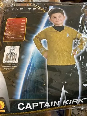 Star Trek Movie Captain Kirk Shirt Costume - Child Size Medium 8-10 Nwt Rubies • $19.98