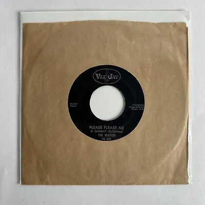 The Beatles Vee Jay VJ581 Please Please Me Black Label 45 Single 7  VG+ • $399.99