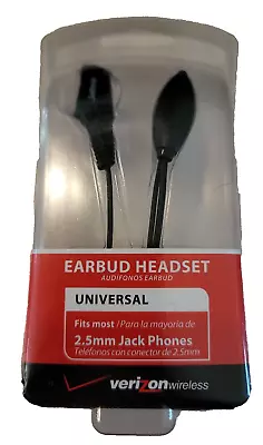 Jabra Verizon Wireless Earbud Headset Universal 2.5mm Jack Phone JABBUDBLK New • $17.95