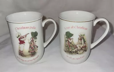 Vintage Ceramic Christmas Holly Hobbie Mug By World Wide Arts 1978 Choice 8 Oz • $10