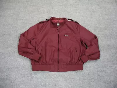 VINTAGE Members Only Jacket Mens 2X Red Maroon Cafe Racer Iconic Coat Bomber 80s • $39.94
