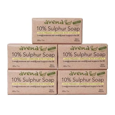 Sulphur Antibacterial Skin Soap Anti Acne Care Natural Face Treatment 10% Sulfur • £24.99