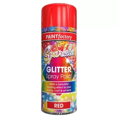 Red Glitter Spray Paint Decorative Creative Art Crafts Picture Frames 200ml • £5.69