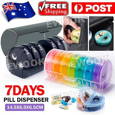 7 Day Medicine Organizer Pill Box Tablet Daily Case Weekly Dispenser Container • $12.85