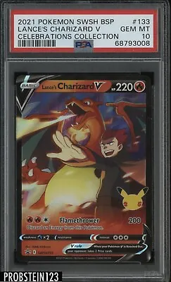 $0.99 • Buy 2021 Pokemon SWSH BSP Celebrations Collection #133 Lance's Charizard V PSA 10