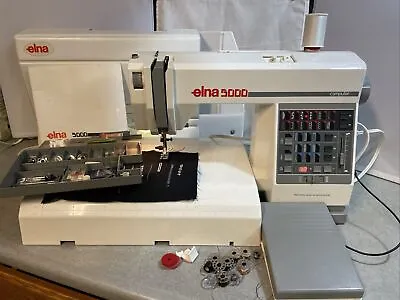 Elna 5000 Computer Sewing Machine With Foot Pedal And Cover • $174.94