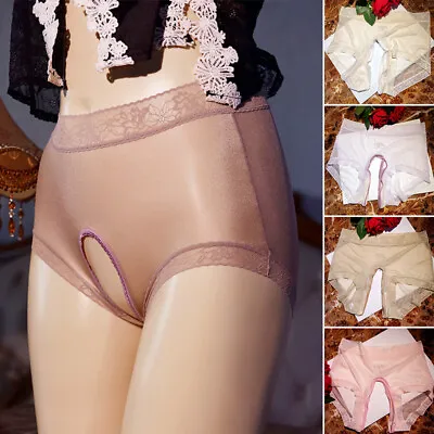 £5.87 • Buy Women Lace Lingerie Open Crotch Bikini G-string Briefs Underwear Panties Sexy