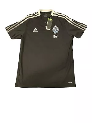 Adidas MLS Black Vancouver WhiteCaps FC AeroReady Jersey Men's Large With Tags • $24.99