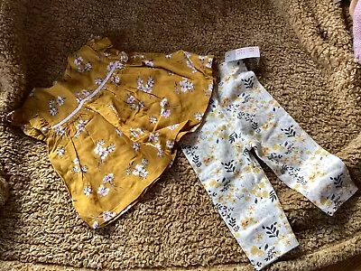 £3.95 • Buy BNWT Baby Girls 2 Piece Outfit 3-6 Months Primark TU