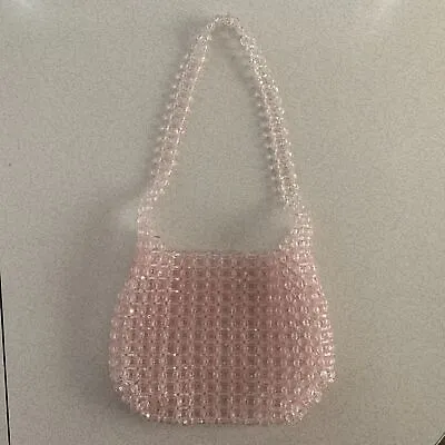 £14.55 • Buy Urban Outfitters Beaded Shoulder Bag Vintage Retro Pink Plastic Purse Handbag
