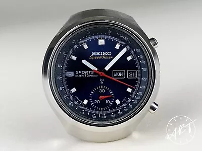 *RARE* Vintage Seiko Speed-Timer Automatic Chronograph Blue Dial Watch 6139-6000 • $73