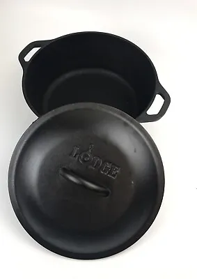 Vintage Lodge Cast Iron Dutch Oven 10 1/4 Inch No #8 DOL Made In USA EUC • $59.99