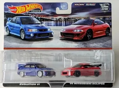 HOT WHEELS MITSUBISHI ECLIPSE & LANCER EVO Premium Tires Target Exclusive 2023 • $22.99