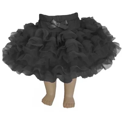 Black Layered Dance TuTu Skirt Fits 18  American Girl Size Doll • $5.99