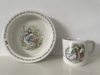 Wedgewood Beatrix Potter Mrs Tiggywinkle Child's Breakfast Set - Bowl & Cup • £19