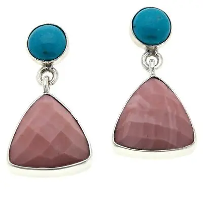 $35.99 • Buy Jay King Sterling Silver Turquoise & Pink Opal Drop Earrings