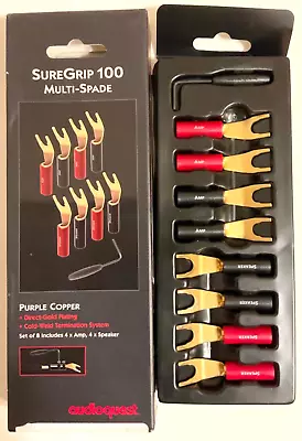 AudioQuest SureGrip 100 Gold Multi-Spade - Set Of 8 - Authorized Dealer • $39.98