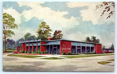 MONROE Michigan MI ~ Advertising PEOPLES FEDERAL SAVINGS & LOAN Bank  Postcard • $6.78