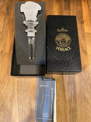 Rosenthal Versace Crystal Clear Frosted Wine Stopper - Original Box • $55