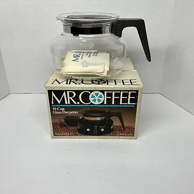 Vintage Mr. Coffee Replacement Pot Model D-7 Glass Decanter 10 Cup 1984 • $12.99