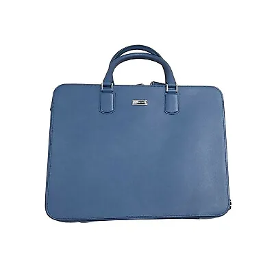 Montblanc Meisterstuck Selection Blue Petrol Bag Briefcase Leather New 112418 • $895