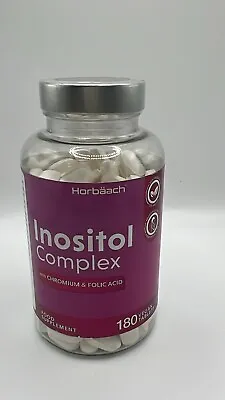 Horbaach Inositol 500 Mg 180 Tablets With Folic Acid & Chromium • £9.99