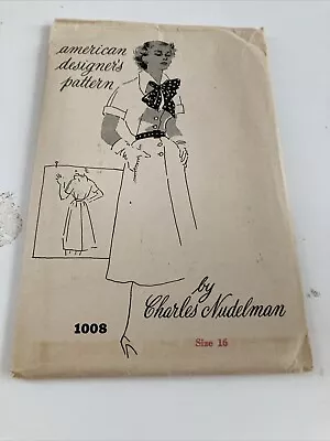 Vintage 1950 American Designer’s Pattern #1008 By Charles Nudelman • $19.99