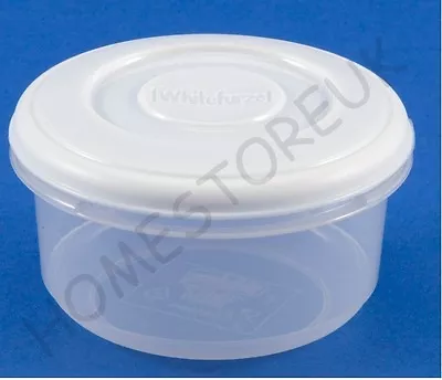 Whitefurze Round Plastic Food Tub Storer Storage Container Freezer Lunch Box • £4.99