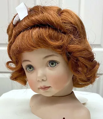 CURLY MARY FRANCIS WIG Carrot Red Size 8-9 Ends Curled Side Part & Bangs • $9.50