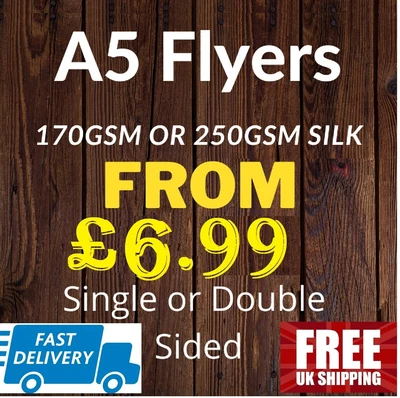 £165.59 • Buy A5 Full Colour Flyers Leaflets Silk High Quality 170gsm Or 250gsm Business Cards