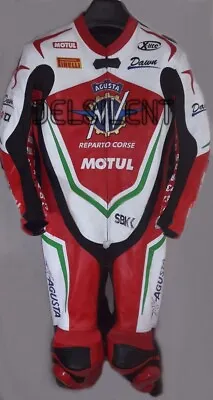 MV Agusta Reparto Corse Motorbike Rider's Leather Racing Suit • $279.99