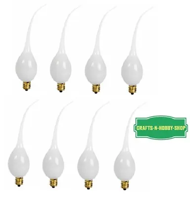 $13.29 • Buy 8 Silicone Dipped, Country Style, Electric Candle Lamp Chandelier Bulbs 5 Watt