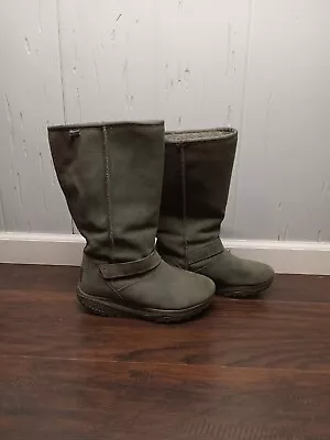 Women's Skechers Shape Ups Toning Boots Green Suede Sz 9 Shearling Line 24857 • $20