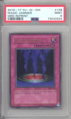 PSA 9 - Yu-Gi-Oh Card - MRD-128 - MAGIC JAMMER (ultra Rare Holo) - MINT • $37.89