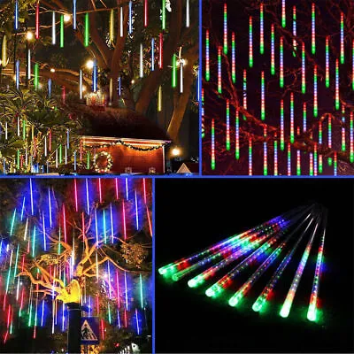 288 LED Lights Meteor Shower Rain Xmas Snowfall Tree String Light Garden Party • $16.78