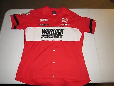 Vintage Lyn St. James Whitlock Racing Indy 500 Men's Button Up Crew Shirt Size L • $29.99