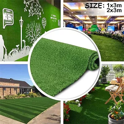 2mx3m Artificial Garden Turf Premium Lawn Synthetic Grass Rug Indoor/Outdoor • £17.06