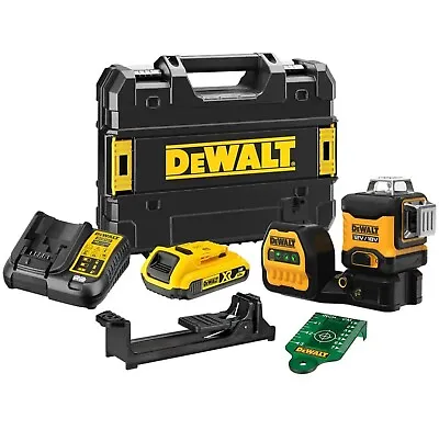 GENUINE DEWALT 18V Cordless 3x360° Green Beam MultiLine Laser Kit DCE089D1G18 XE • $719