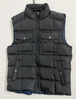 Goodfellow & Co. Men Sleeveless Black Quilted Zipper Front Vest With Pockets M • $19.60