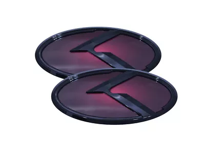 3D K Logo Emblem Red & Glossy Black 2pc (Fits: KIA 2017+ Forte Sedan K3) • $34.49